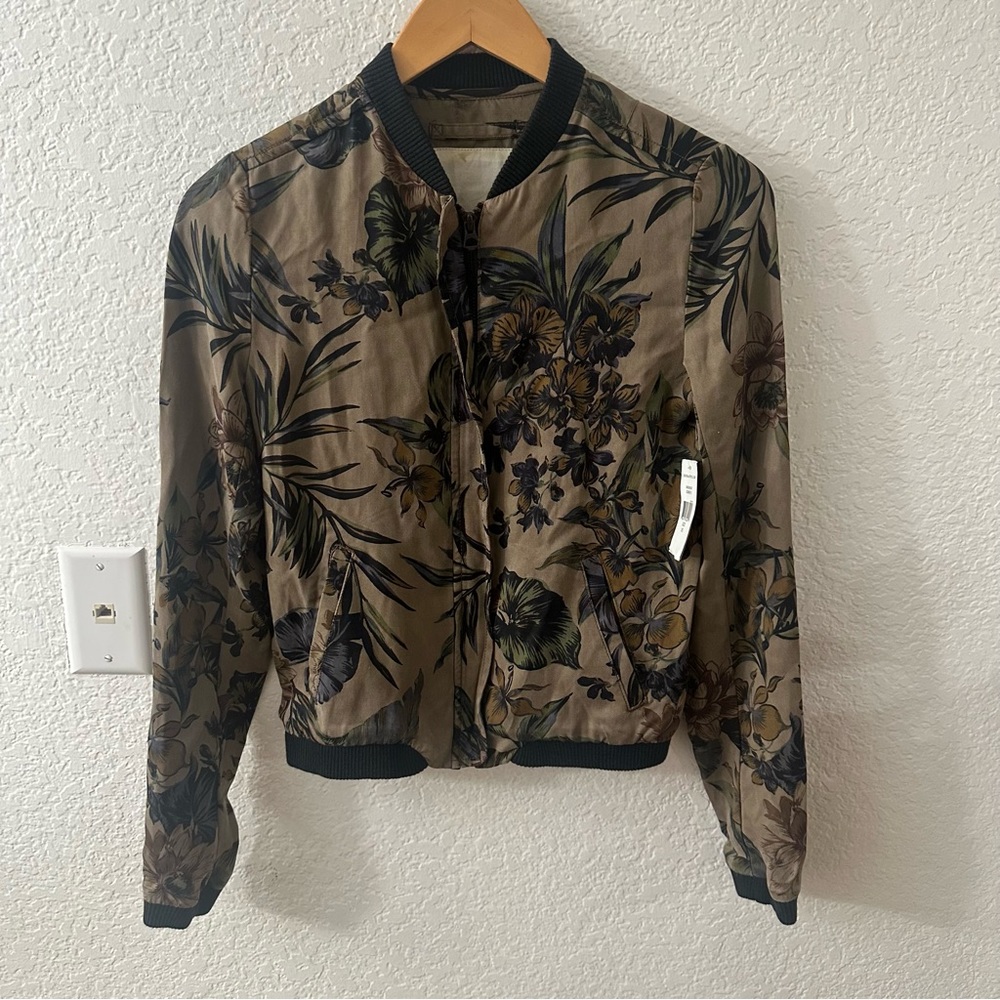 Denim & Supply Ralph Lauren Zip Floral Bomber Jacket Size xs